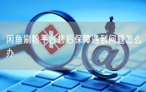 闲鱼刷粉平台售后保障遇到问题怎么办