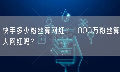 快手多少粉丝算网红？1000万粉丝算大网红吗？