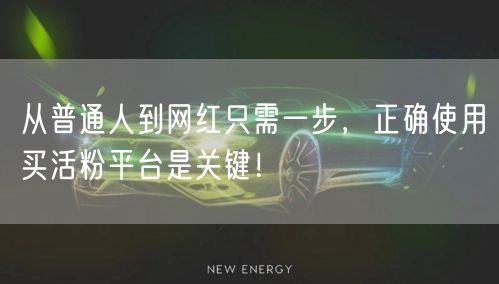 从普通人到网红只需一步，正确使用买活粉平台是关键！