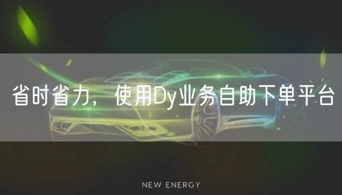 省时省力，使用Dy业务自助下单平台