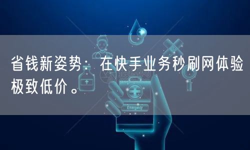 省钱新姿势：在快手业务秒刷网体验极致低价。