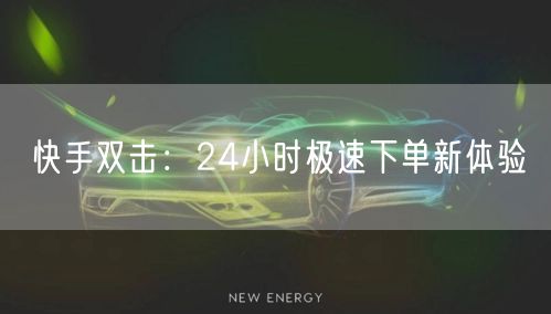 快手双击：24小时极速下单新体验