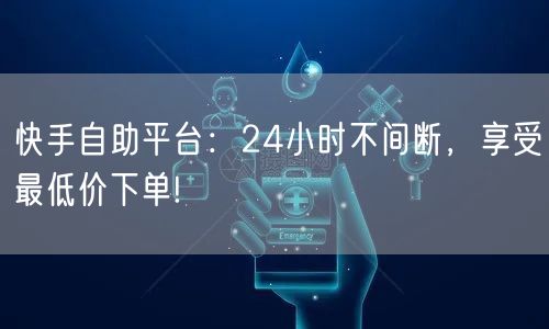 快手自助平台：24小时不间断，享受最低价下单!