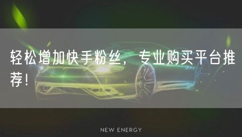 轻松增加快手粉丝，专业购买平台推荐！