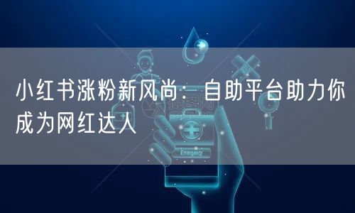 小红书涨粉新风尚：自助平台助力你成为网红达人