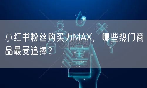 小红书粉丝购买力MAX，哪些热门商品最受追捧？
