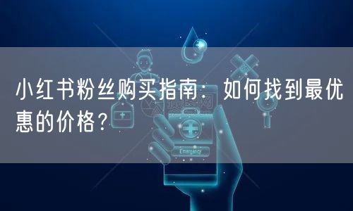 小红书粉丝购买指南：如何找到最优惠的价格？