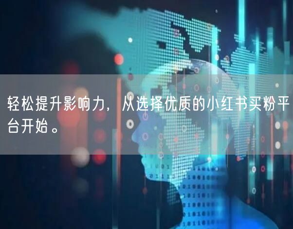轻松提升影响力，从选择优质的小红书买粉平台开始。