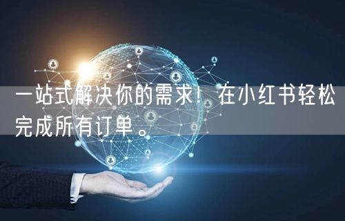 一站式解决你的需求！在小红书轻松完成所有订单。