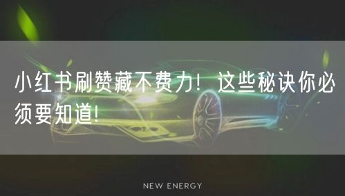 小红书刷赞藏不费力！这些秘诀你必须要知道!