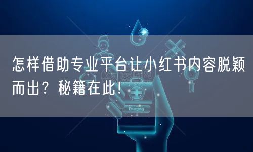 怎样借助专业平台让小红书内容脱颖而出？秘籍在此！