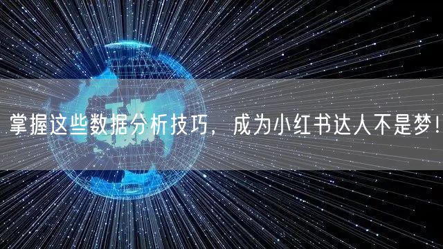 掌握这些数据分析技巧，成为小红书达人不是梦！