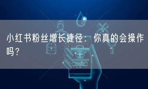 小红书粉丝增长捷径：你真的会操作吗？