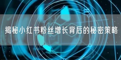 揭秘小红书粉丝增长背后的秘密策略