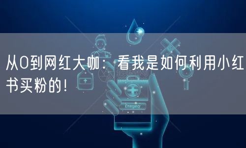 从0到网红大咖：看我是如何利用小红书买粉的！