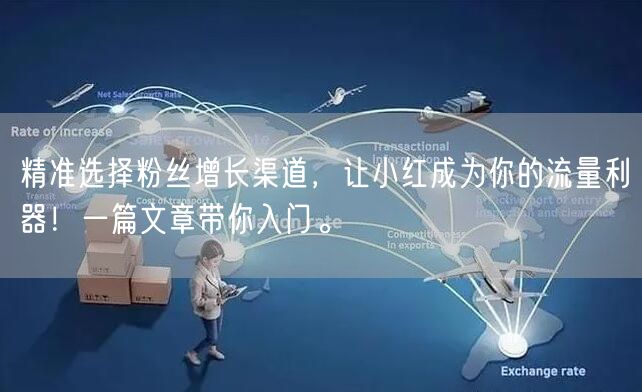 精准选择粉丝增长渠道，让小红成为你的流量利器！一篇文章带你入门。