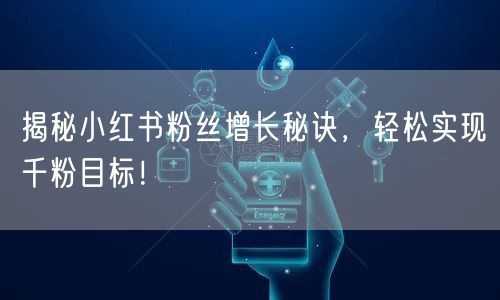 揭秘小红书粉丝增长秘诀，轻松实现千粉目标！