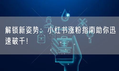 解锁新姿势：小红书涨粉指南助你迅速破千！