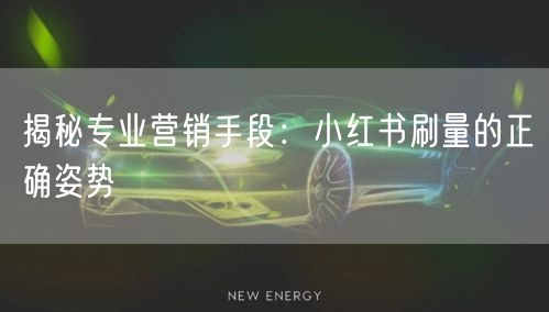 揭秘专业营销手段：小红书刷量的正确姿势