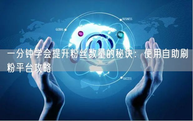 一分钟学会提升粉丝数量的秘诀：使用自助刷