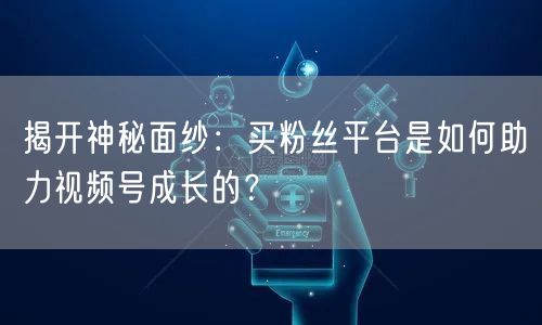 揭开神秘面纱:买粉丝平台是如何助力视频号成长的?