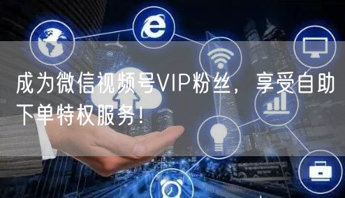 成为微信视频号VIP粉丝，享受自助下单特